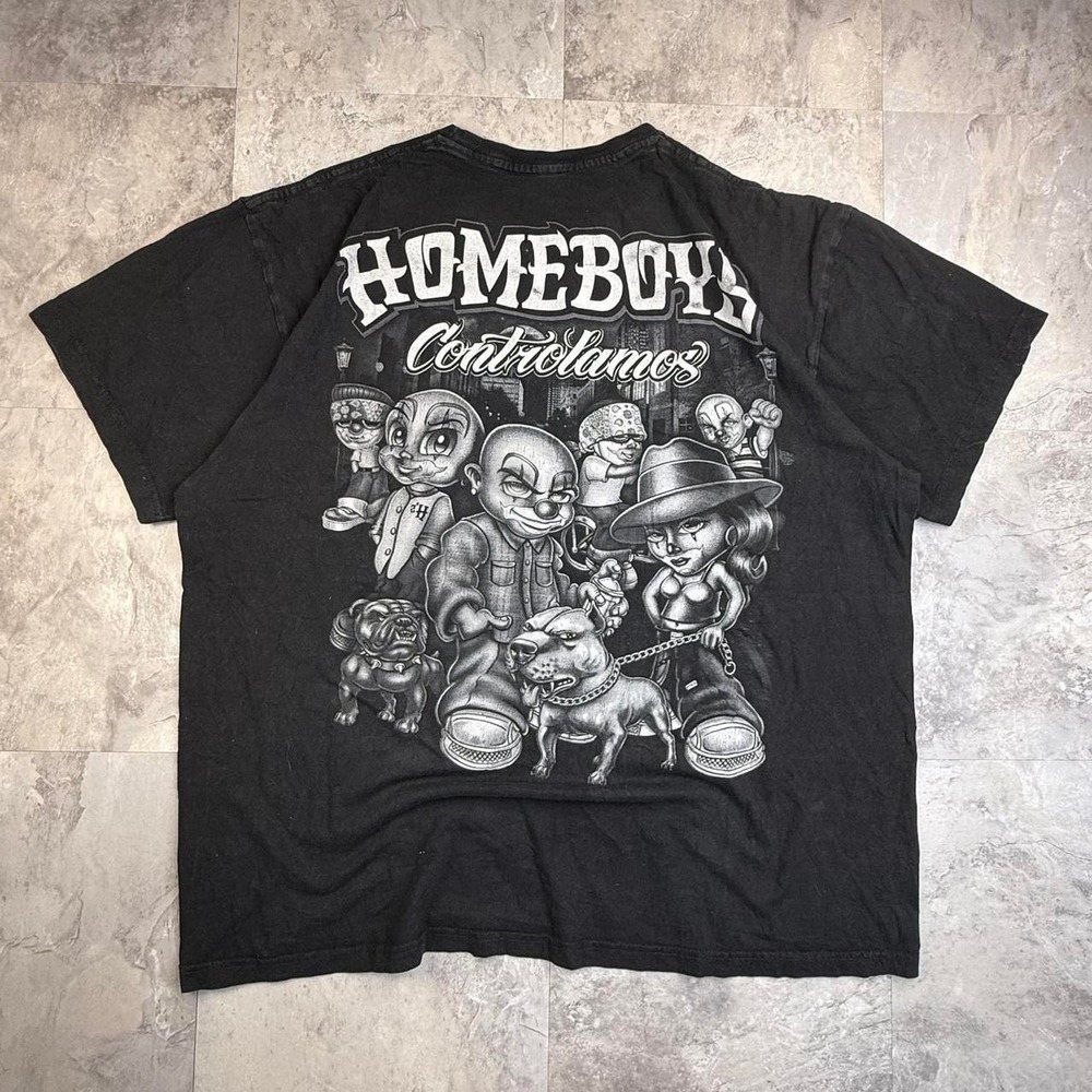 Y2K Homeboyz black t-shirt big graphic 2xl